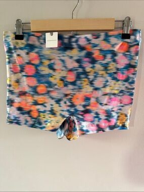 Anthropologie Abstract Floral Multicolor High Rise Briefs
